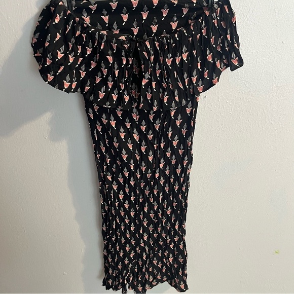 Flynn Skye Strapless Fiona Midi Dress Dark Tulips Size Small - Picture 8 of 14